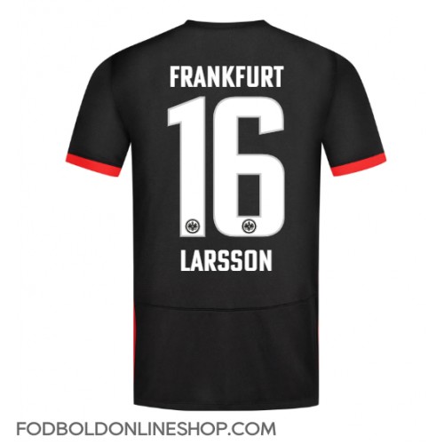 Eintracht Frankfurt Hugo Larsson #16 Udebanetrøje 2024-25 Kortærmet